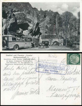 96260 Kleinziegenfeld about Bamberg country postmark on postcard o 29.9.1941