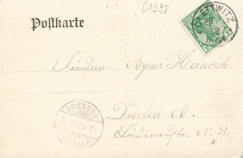 01998 Klettwitz Niederlausitz Clettwitz Postamt Jugendstilkarte o 1902
