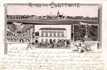 01998 Klettwitz Niederlausitz Clettwitz Hotel Germania Litho o 1907