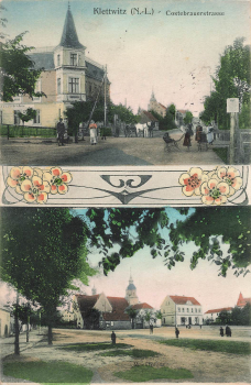 01998 Klettwitz Niederlausitz Costebrauerstrasse Jugendstilkarte o 1917
