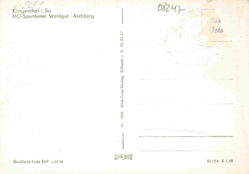 Klingenthal Sachsen HO Sporthotel Waldgut * 1968