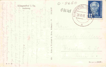 Klingenthal Sachsen Aschberg o 1952