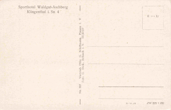 Klingenthal Sachsen Sporthotel Waldgut * um 1950