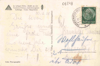 Klingenthal, Saxony: Aschberg Youth Hostel o 1938