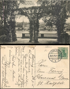 Koblenz Rheinanlagen o 24.09.1915