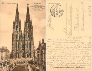 Köln Dom Westseite o 5.9.1917