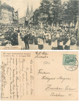 Cologne XX. International Eucharistic Congress 1909 Great Procession o September 30, 1909