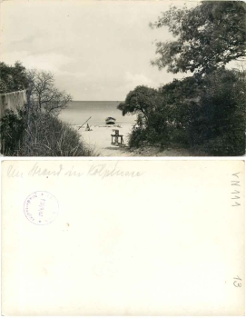 17459 Koelpinsee Usedom beach access printer's copy around 1958 Hanich