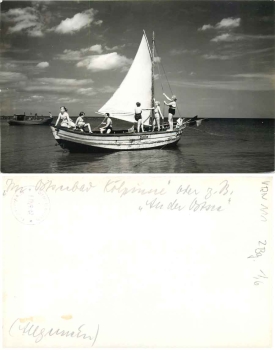 17459 Koelpinsee Usedom Sailboat "Karin" *1958 Hanich oN