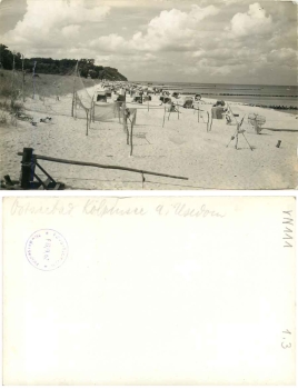 17459 Kölpinsee Usedom Strand Druckvorlage um 1958 