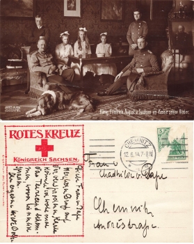 Saxony King Friedrich August with his children o 12.6.1914