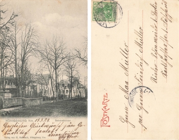 Koenigsberg Neumark Bahnhofstrasse Chojna o 17.7.1904