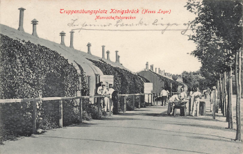 01936 Koenigsbrueck Truppenuebungsplatz Mannschaftsbaracken Übungsplatzstempel 1915
