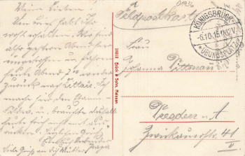 01936 Koenigsbrueck Truppenuebungsplatz Mannschaftsbaracken Übungsplatzstempel 1915