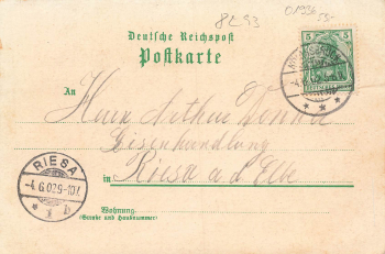 01936 Königsbrück Hotel Schwarzer Adler Litho o 1902