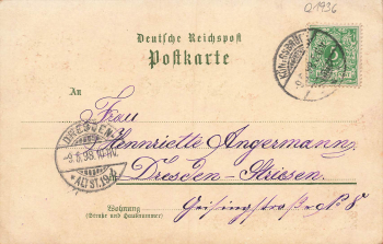 01936 Königsbrück Hotel Schwarzer Adler Litho  o 1898