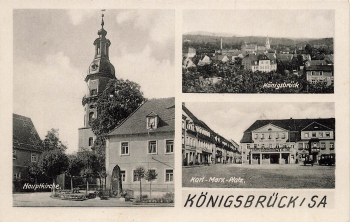 01936 Königsbrück PMulti-image postcard * circa 1950