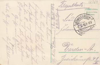 01936 Königsbrück Übungsplatzstempel a o 1916