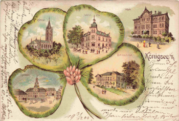 Königsee Thüringen Kleeblatt Litho o 1903