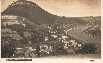 01824 Koenigstein with fortress Saxon Switzerland o 1922