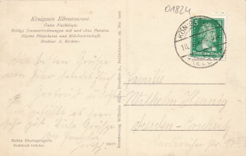 01824 Koenigstein Elbrestaurant Saxon Switzerland o 1926