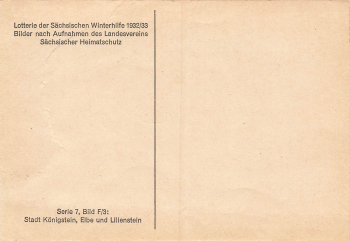 01824 Königstein Sächsische Schweiz WHW Karte 1932