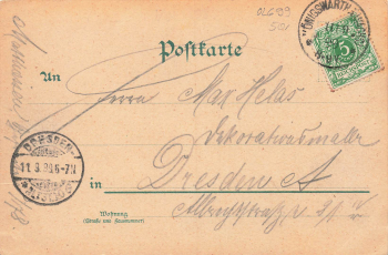 02699 Königswartha Oberlausitz Litho Blindenanstalt Post Bahnhof o 1899