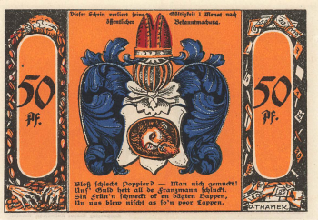 Koeslin Pomerania emergency banknote Koszalin 1921