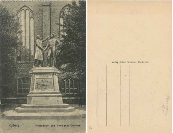 Kolberg Nettelbeck und Gneisenau Denkmal * ca. 1920