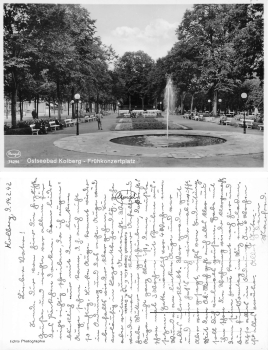 Kolberg Pommern Fruehkonzertplatz Kolobrzeg gebraucht 1942