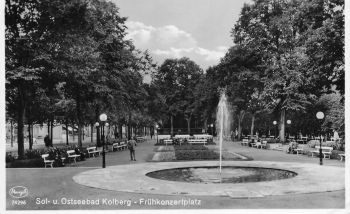 Kolberg Frühkonzertplatz Pommern Kolobrzeg Werbestempel Austausch-Lager des NS. Lehrerbundes 1938