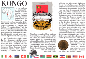 Kongo Brazzaville Numisbrief  mit 5 France 1985 Münze 1990