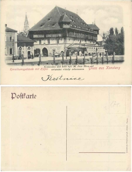 78465 Konstanz Lake Constance Council building Postcard *ca.1910
