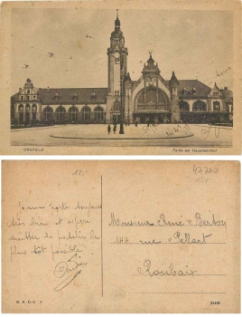 Krefeld main station circa 1910