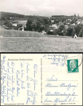 09465 Kretscham-Rothensehma Neudorf Erzgebirge country postmark o 7.9.1952