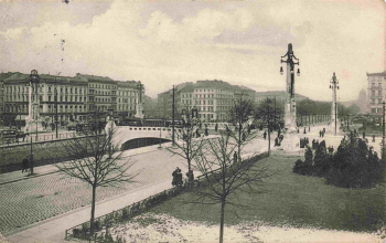 Kreuzberg Berlin Oranienplatz und die Oranienbrücke o 1915