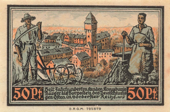 Kreuzburg Upper Silesia emergency banknote Kluczbork 1921