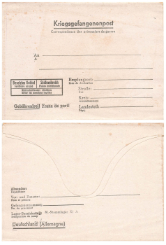 Kriegsgefangenenpost Antwort-Brief für Südfrankreich um 1940