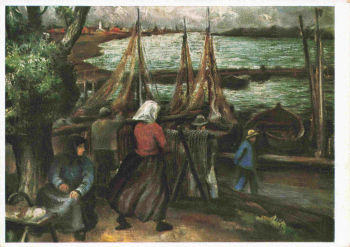 Artists Aid Organization 1937 Karl Eulenstein Fischerdorf Fig. 67 / XII