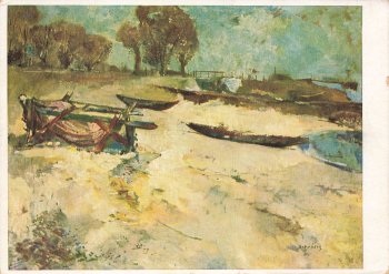 Artists Aid Organization 1937 Hans Schröers Am Rheinufer near Witlaer Fig. 71 / XII