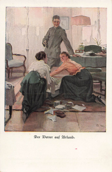 The Cousin on Holiday No. 11 Artist's Postcard Brynolf Wennerberg B.W. * around 1915