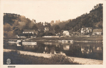 Elbdampfer "Saxonia" vor Rathen gebraucht 1919 Hahn-Foto72