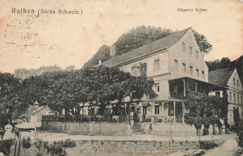 01824 Rathen Gasthof Erbgericht Saxon Switzerland o 1925