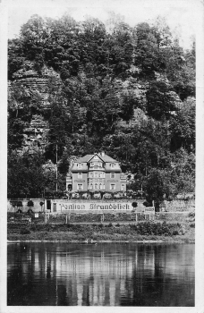 01824 Rathen Pension "Strandblick" Saxon Switzerland o 1939