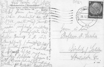 01824 Rathen Pension "Strandblick" Saxon Switzerland o 1939