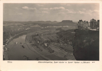 01824 Kurort Rathen from the Bastei Hahn-Foto8615 * around 1940