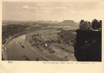 01824 Kurort Rathen from the Bastei hahn-Foto8616 * 1950