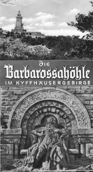 Kyffhauser Mountains Barbarossa Cave fold-out brochure around 1970
