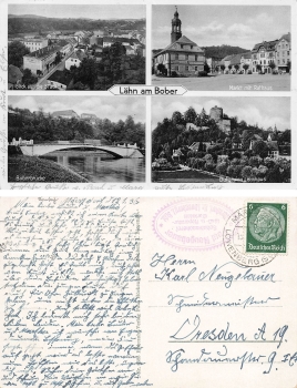 Laehn am Bober Schlesien Wlen o 1936
