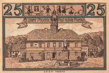 Lähn im Riesengebirge Schlesien Notgeldschein Wleń um 1920